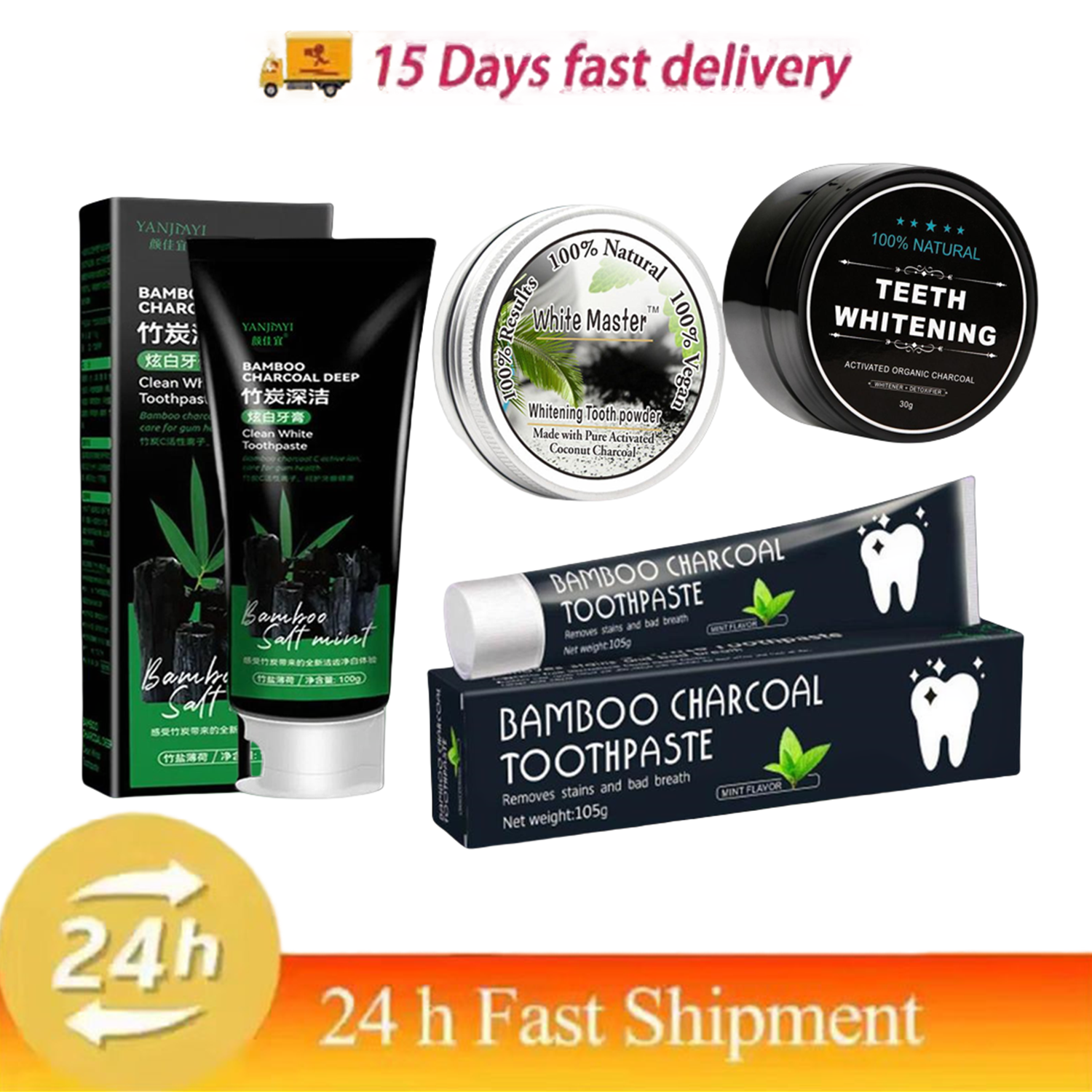 Teeth Whitening Charcoal - Bamboo Charcoal Toothpaste Whitening Teeth Activated