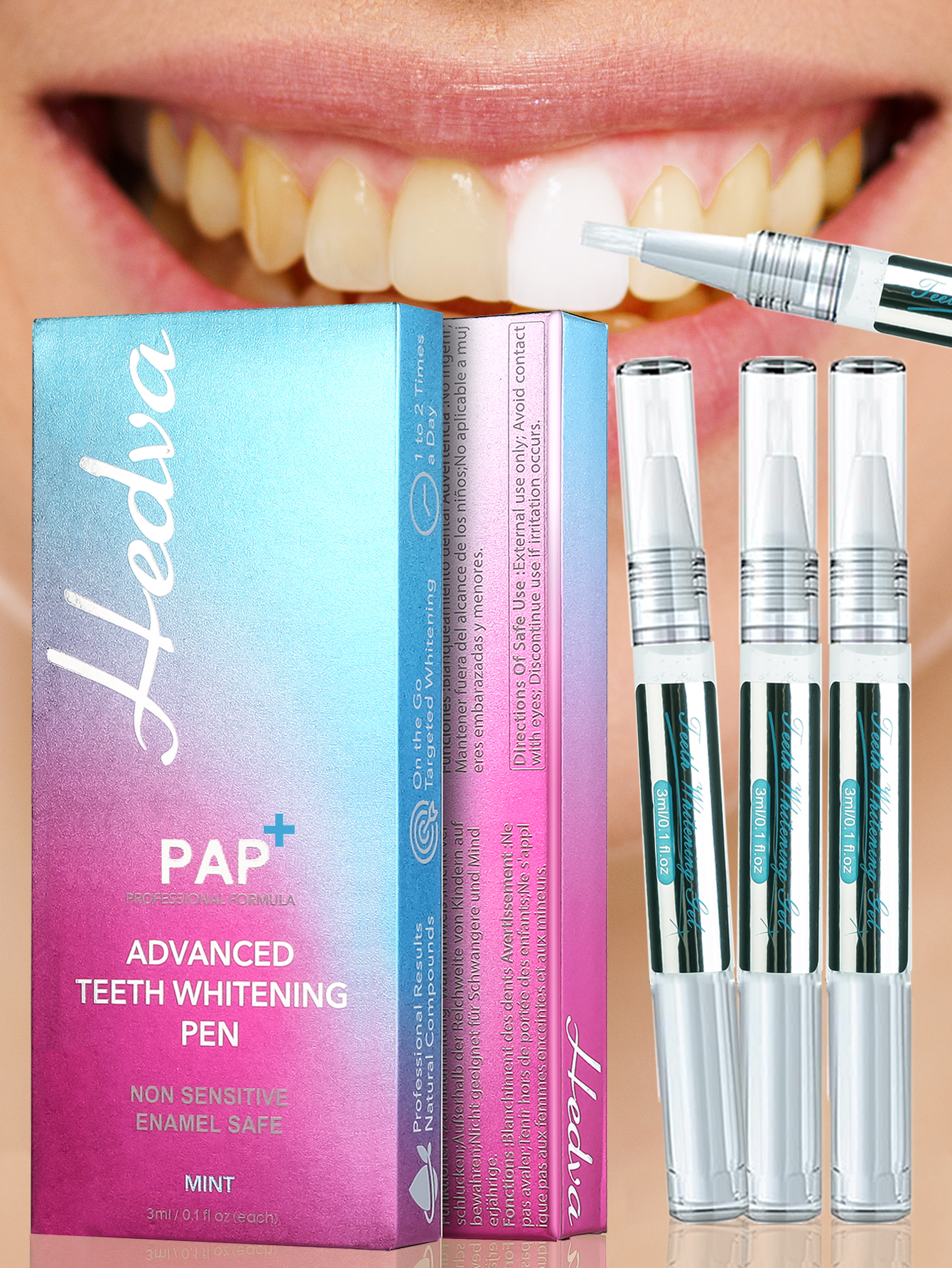 Teeth Whitening Pen - Hedva PAP+ Teeth Whitening Pen Safe