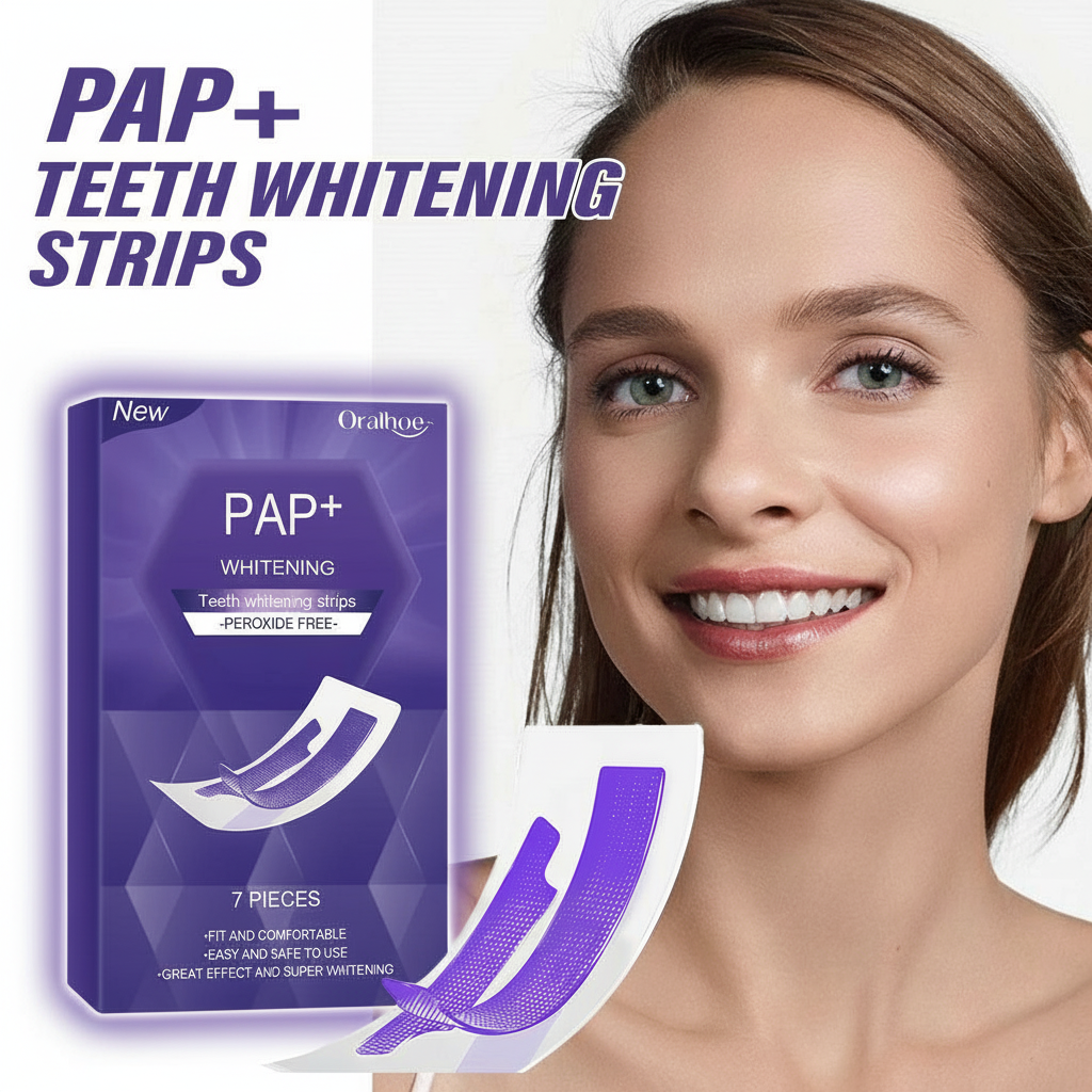 Teeth Whitening Best - Purple Teeth Whitening Strips Bleaching Stains