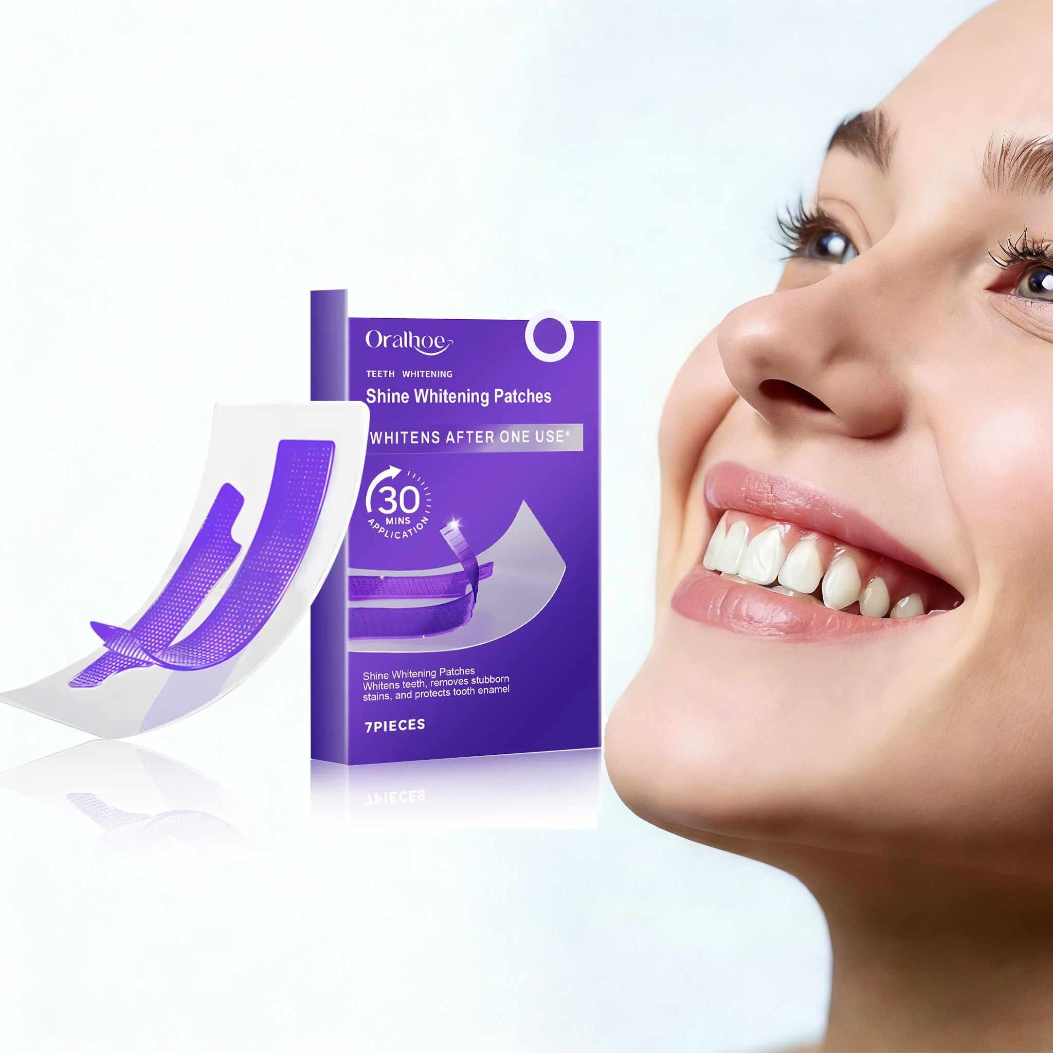 Teeth Whitening Natural - Purple Teeth Whitening Strips Brighten Tooth