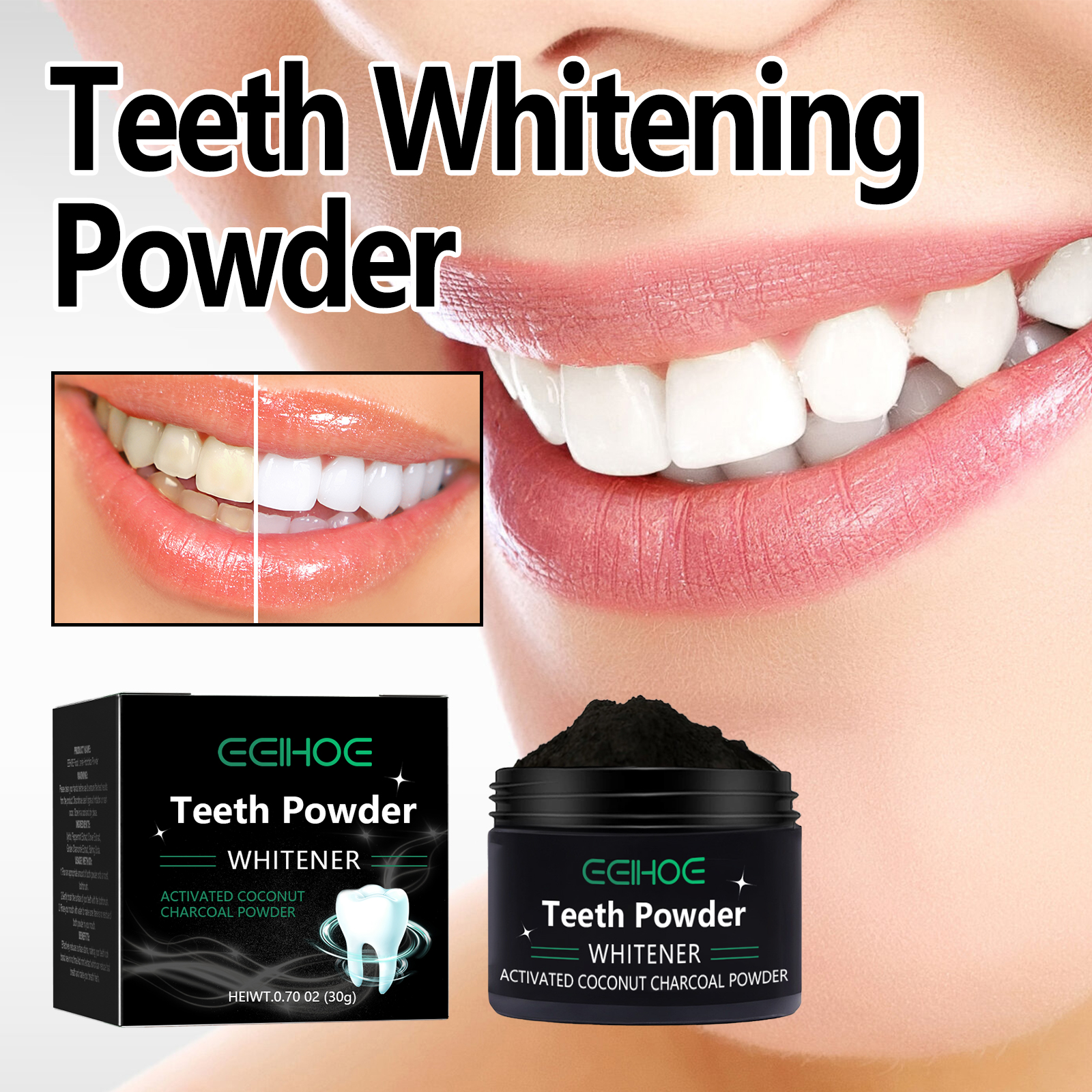 Activated Coconut Charcoal Too - Teeth Whitening Charcoal review and price