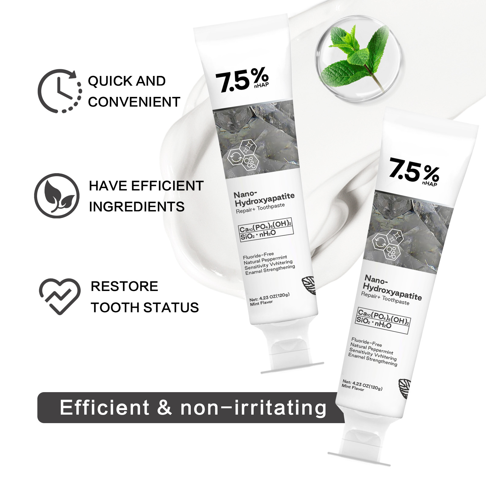 Nano Hydroxyapatite Toothpaste - Teeth Whitening Gum review and price