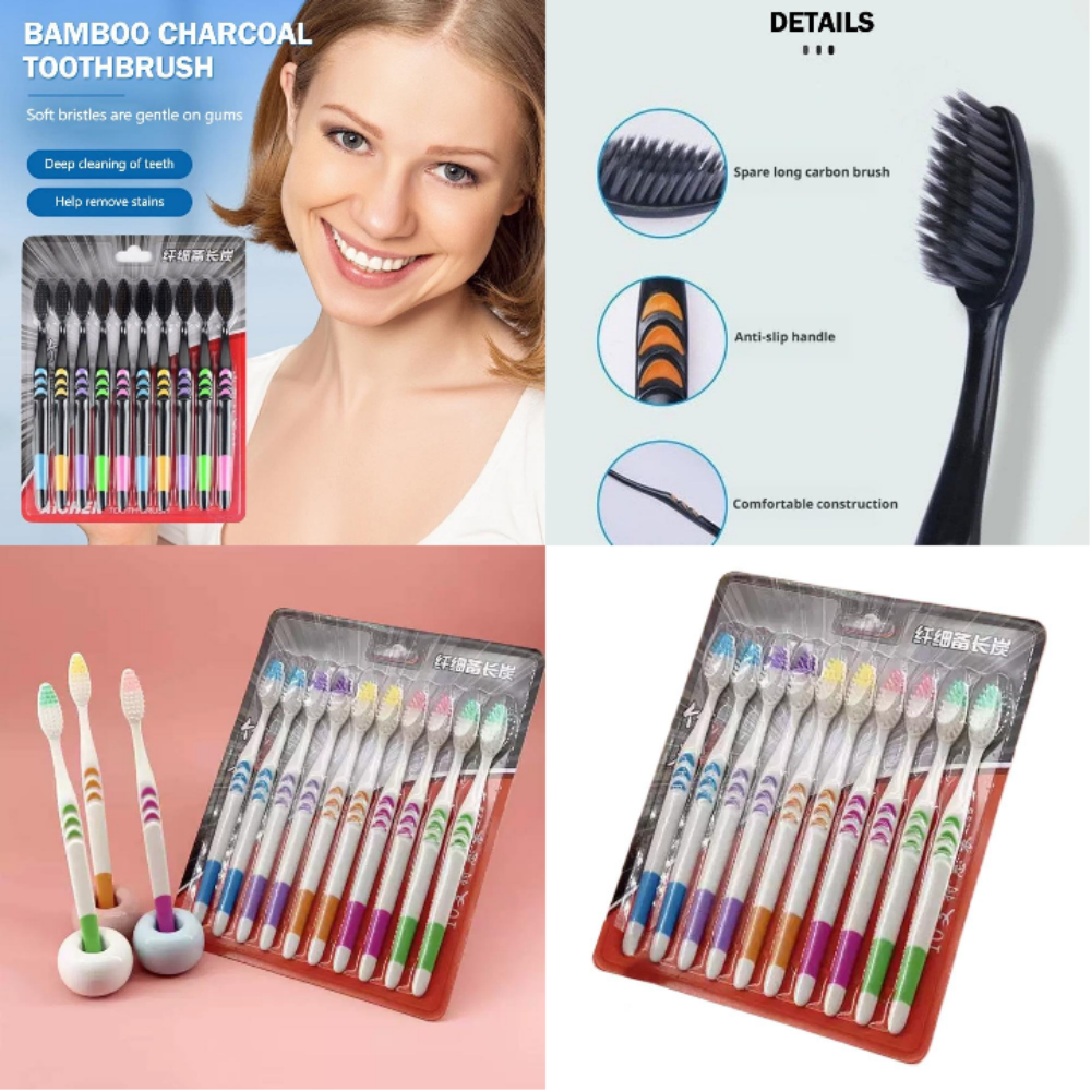 10PCS Toothbrush Natural Bambo - Teeth Whitening Natural review and price