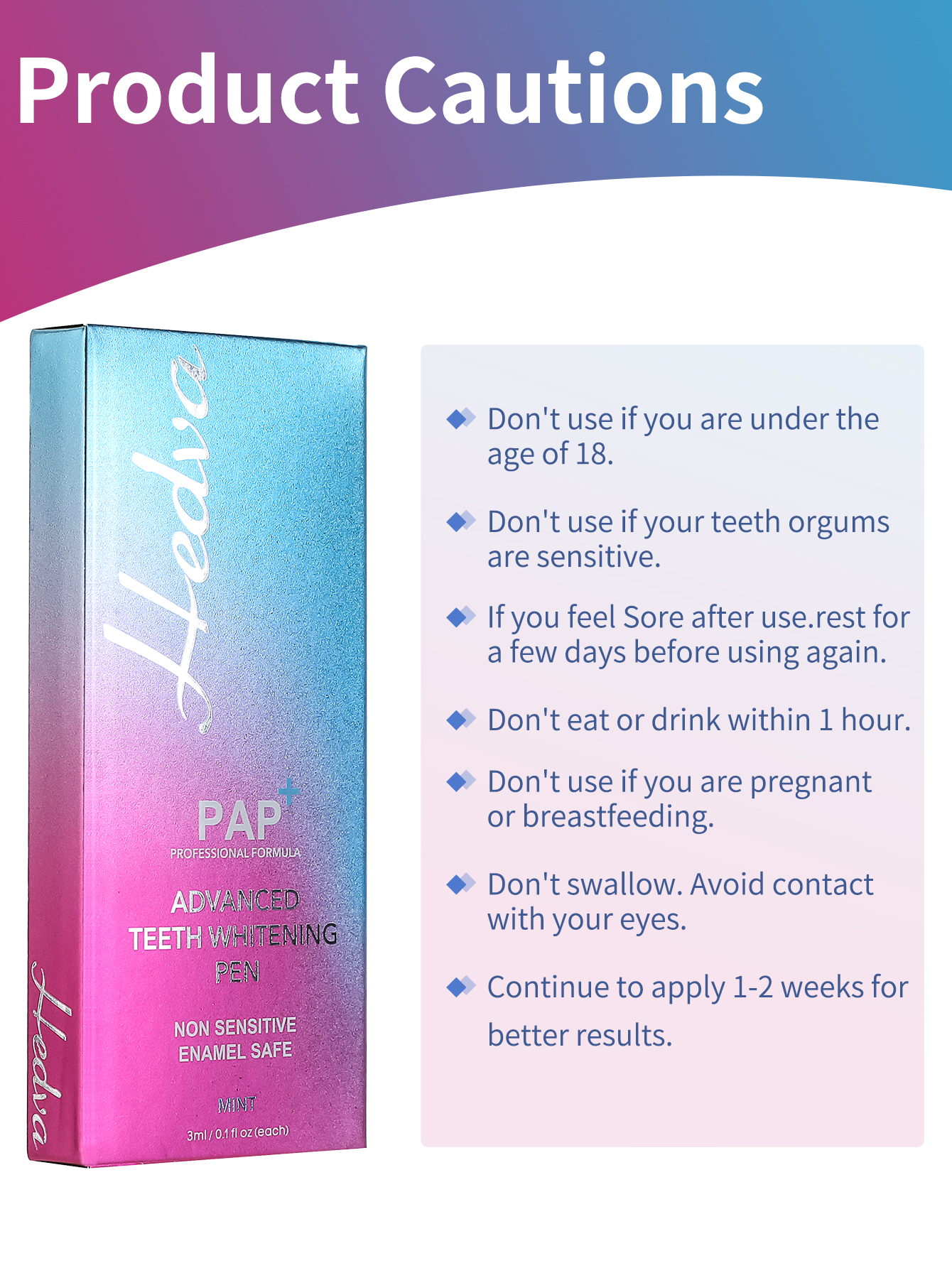 Hedva PAP+ Teeth Whitening Pen - Teeth Whitening Pen review and price