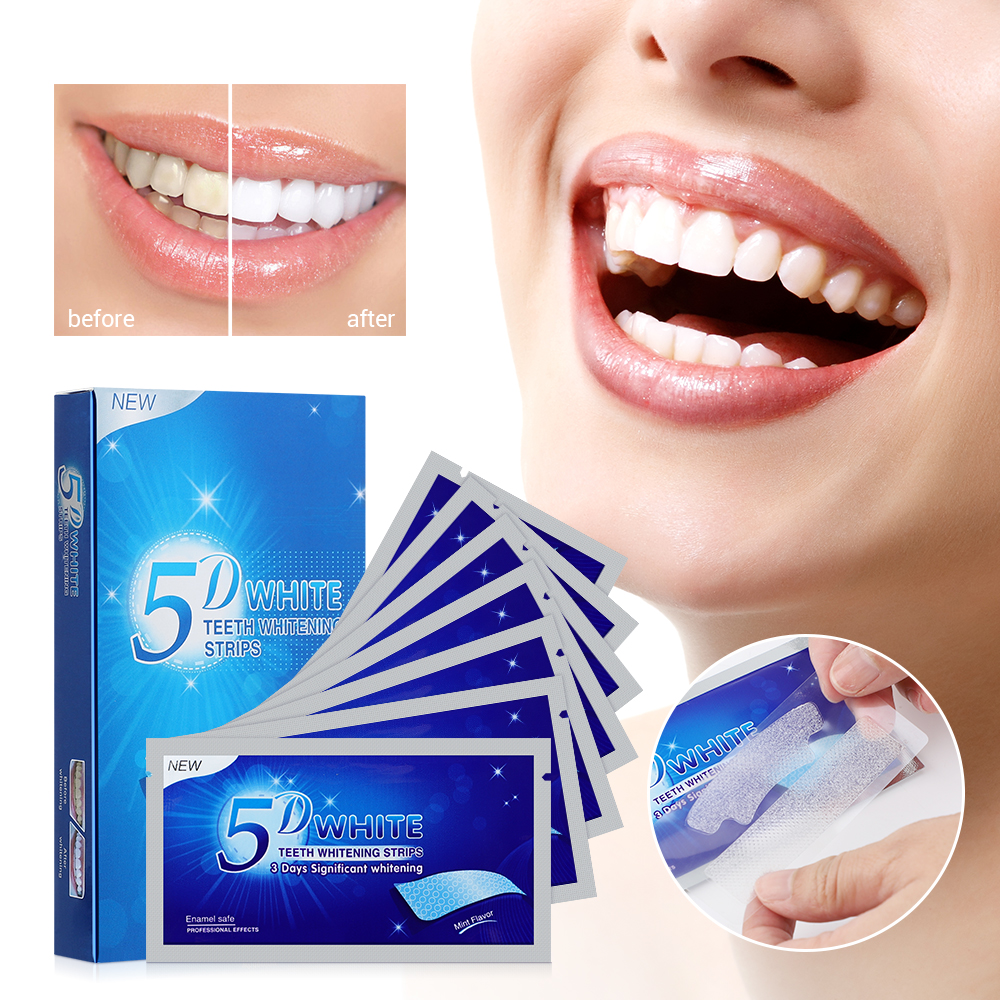 5D Teeth Whitening Strips Remo - Teeth Whitening Bleaching Kit review and price