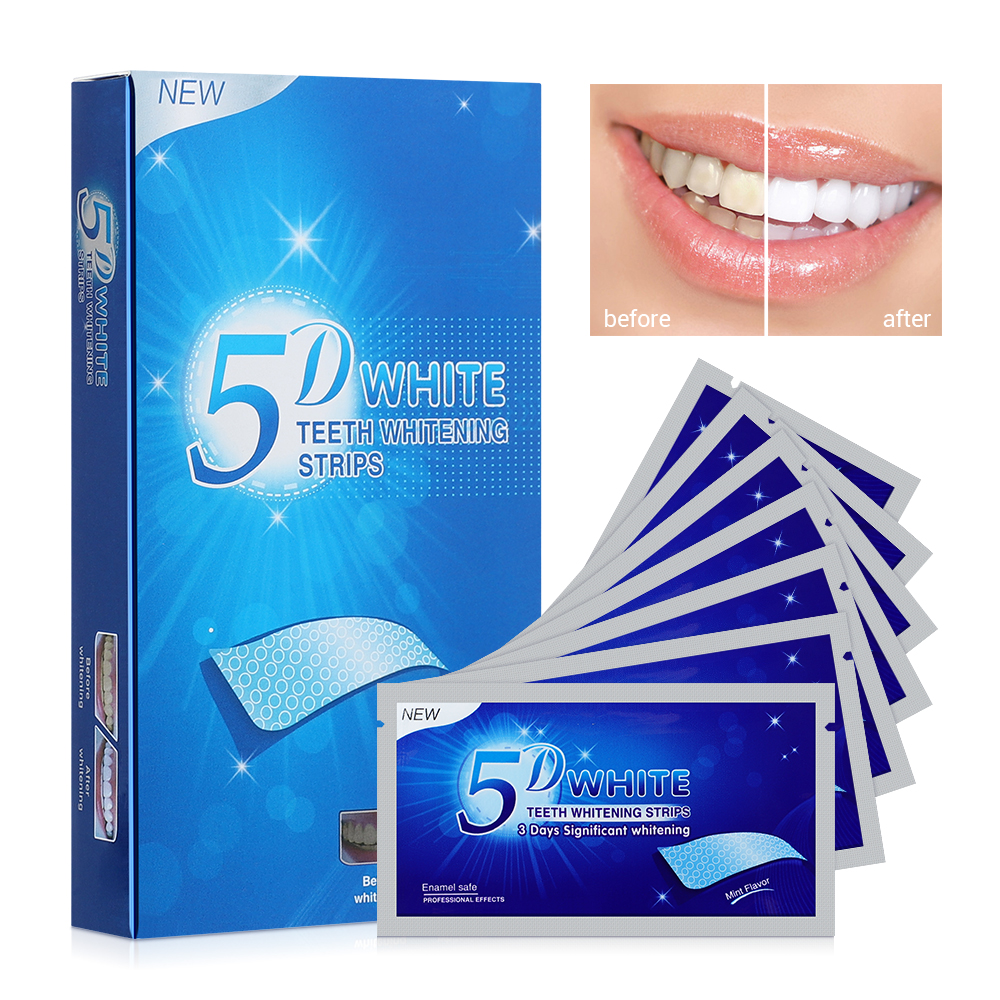 5D Teeth Whitening Strips Remo - Teeth Whitening Bleaching Kit review and price
