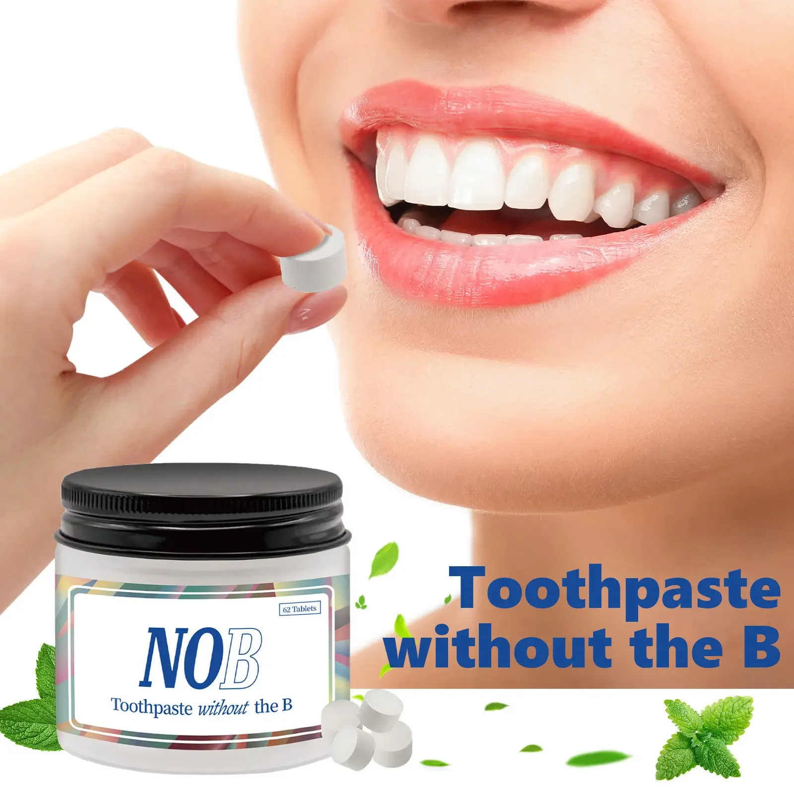 Solid Toothpaste Tablets Mint  - Teeth Whitening Charcoal review and price