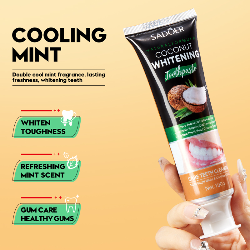SADOER Coconut Oil Teeth White - Teeth Whitening Natural review and price