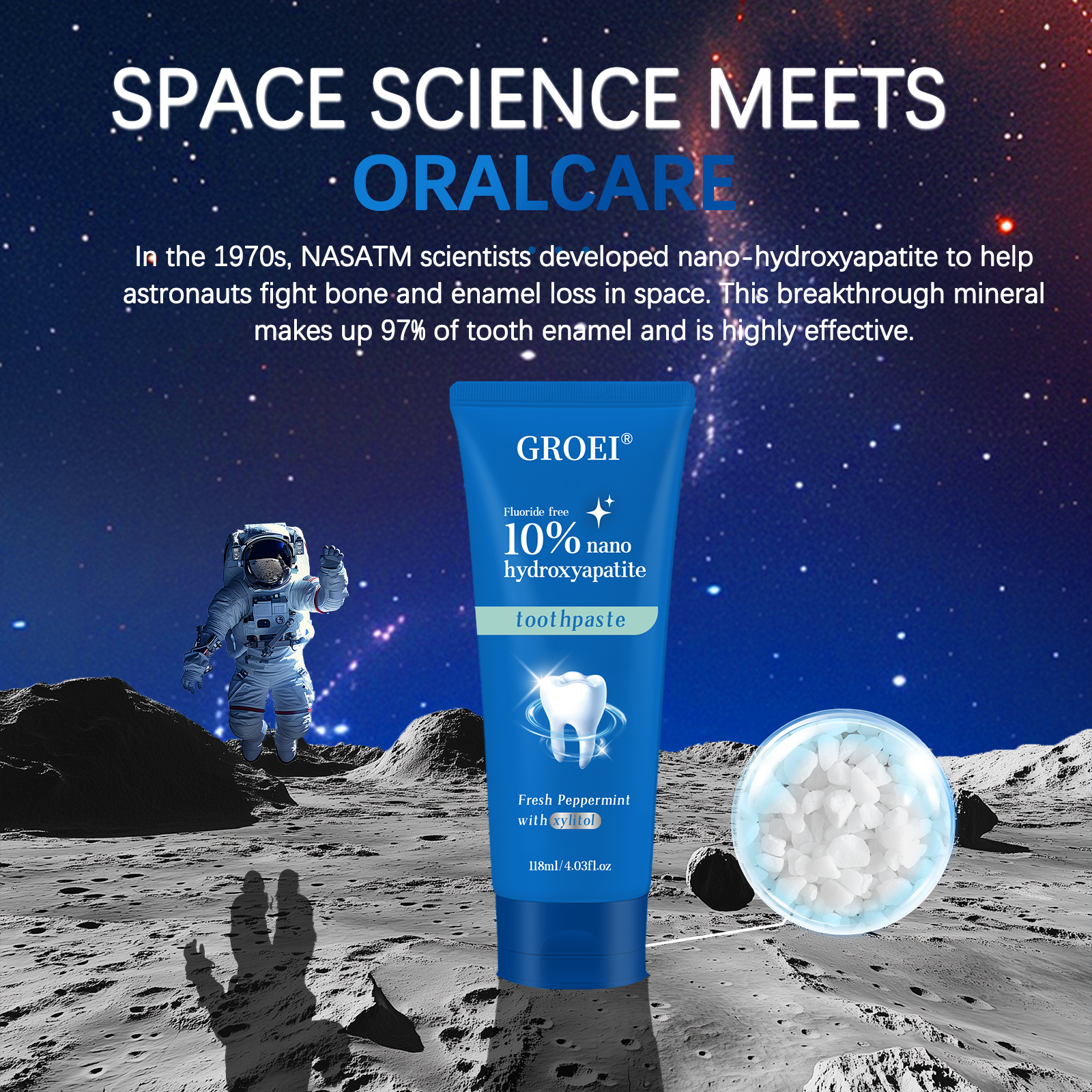 GROEI 10% Nano Hydroxyapatite  - Teeth Whitening Natural review and price