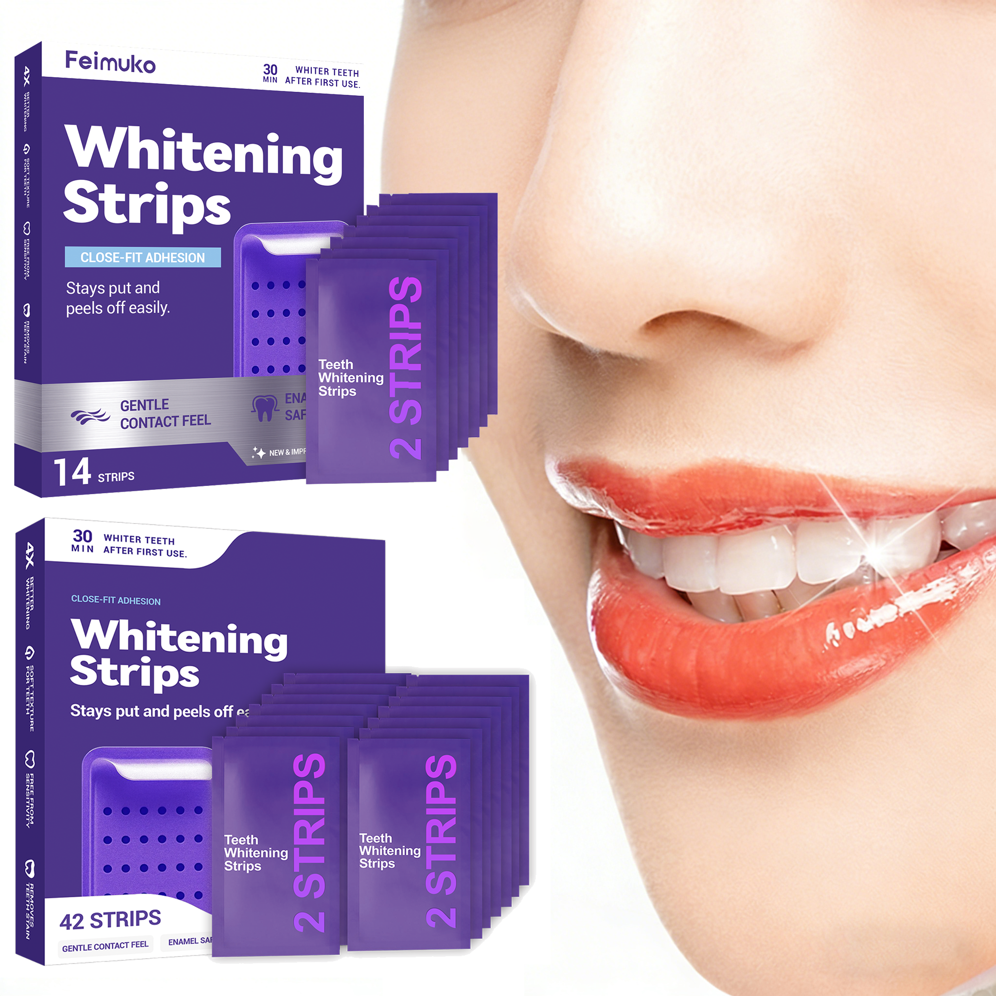 Purple Teeth Whitening Strips  - Teeth Whitening Gum review and price