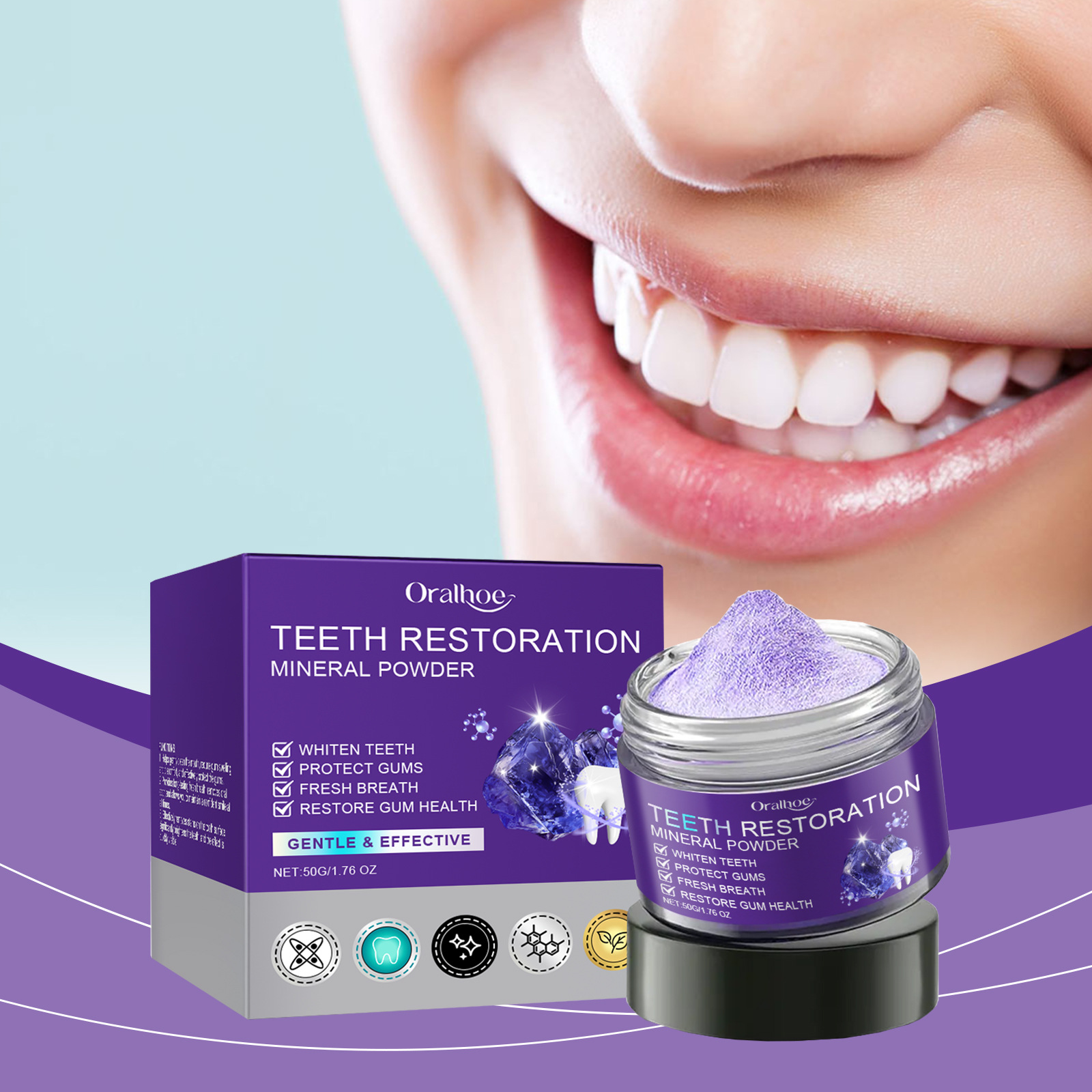 Teeth Restoration Mineral Powd - Teeth Whitening Natural review and price