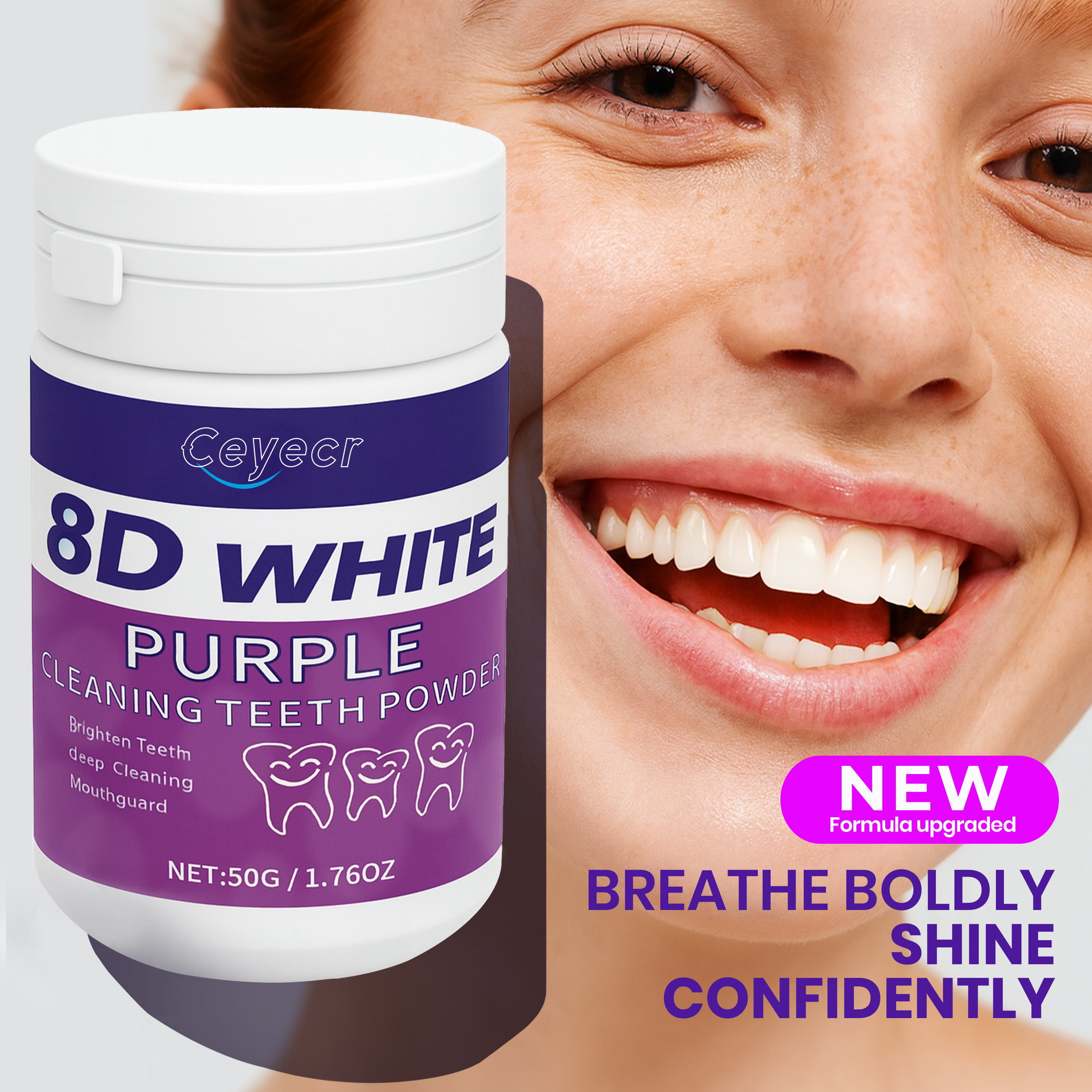 8D white Teeth Whitening Powde - Teeth Whitening Gum review and price