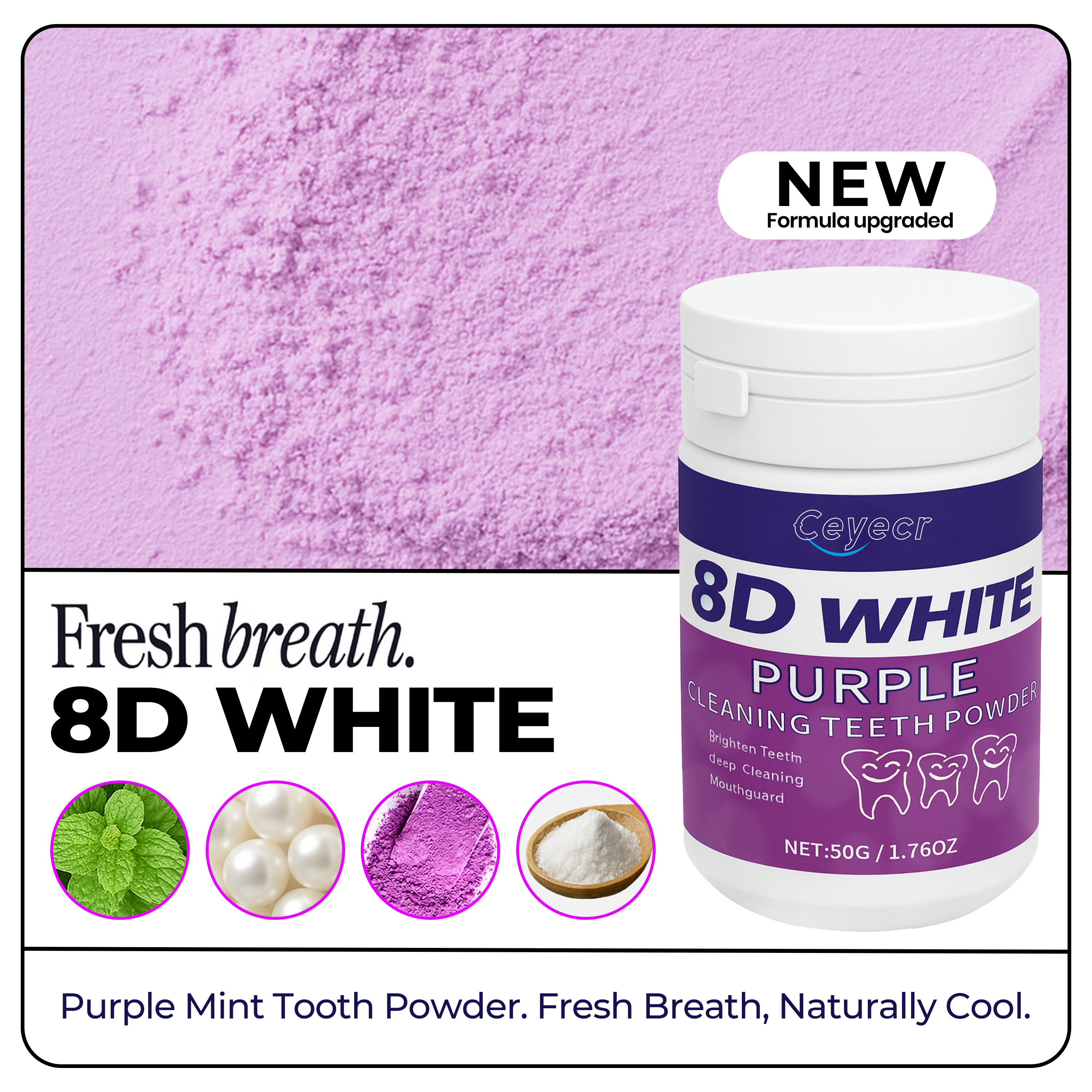 8D white Teeth Whitening Powde - Teeth Whitening Gum review and price