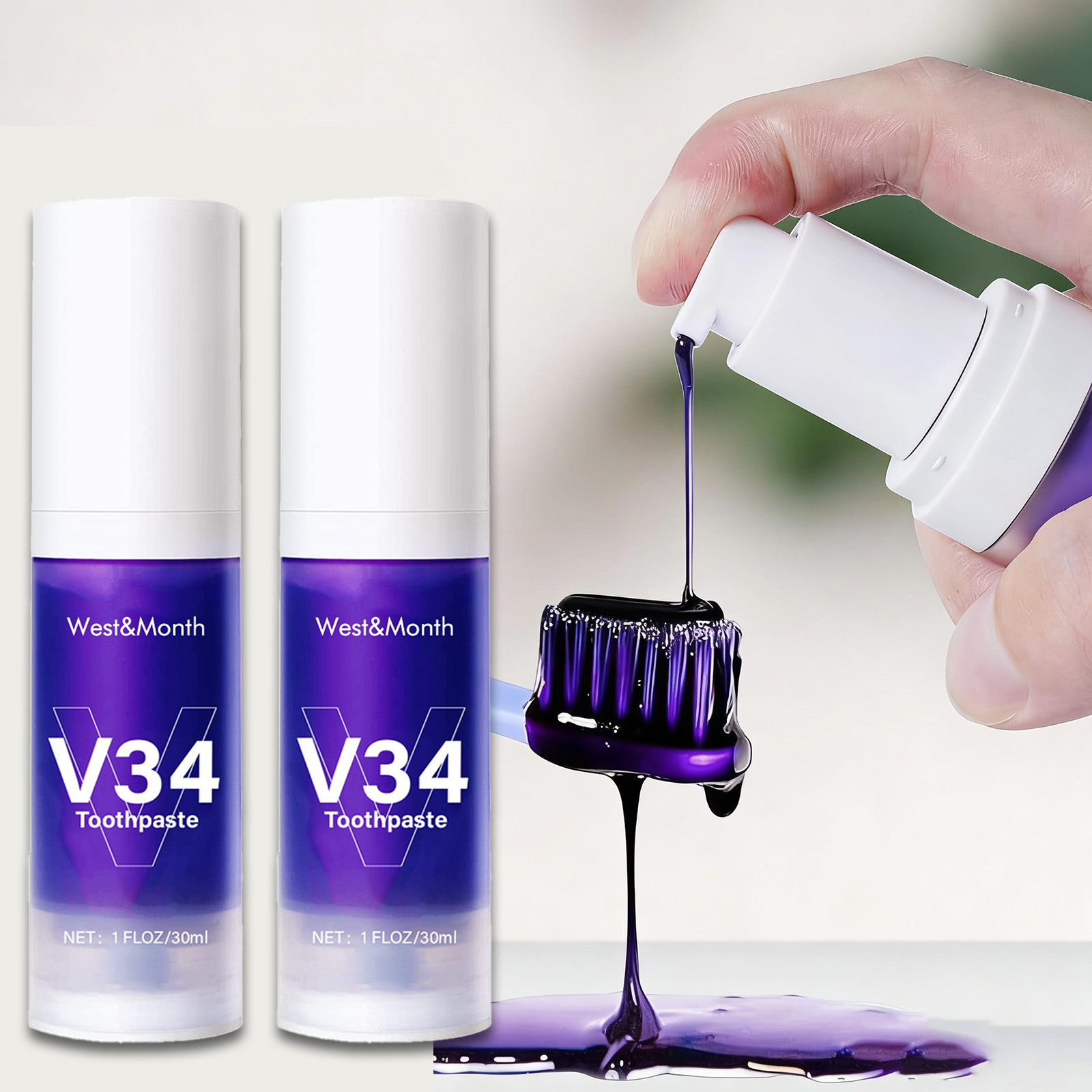 V34 Teeth Whitening Toothpaste - Teeth Whitening Charcoal Powder review and price
