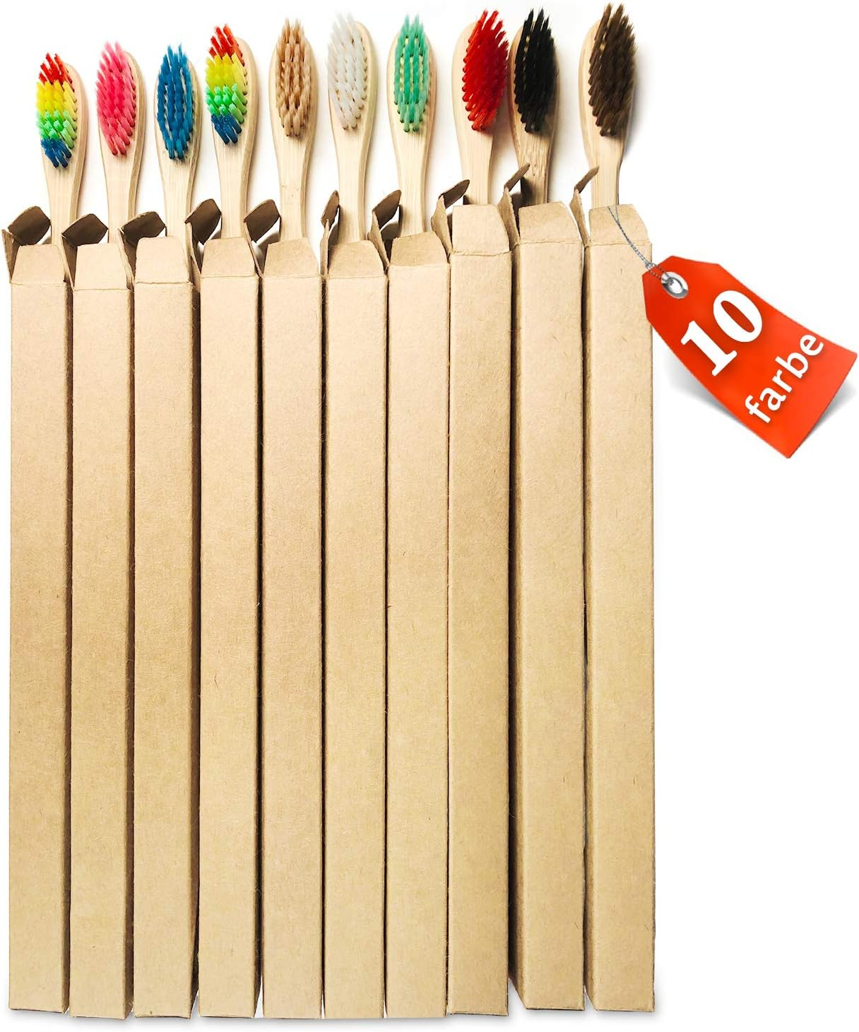 10PCS Natural Bamboo Toothbrus - Teeth Whitening Natural review and price