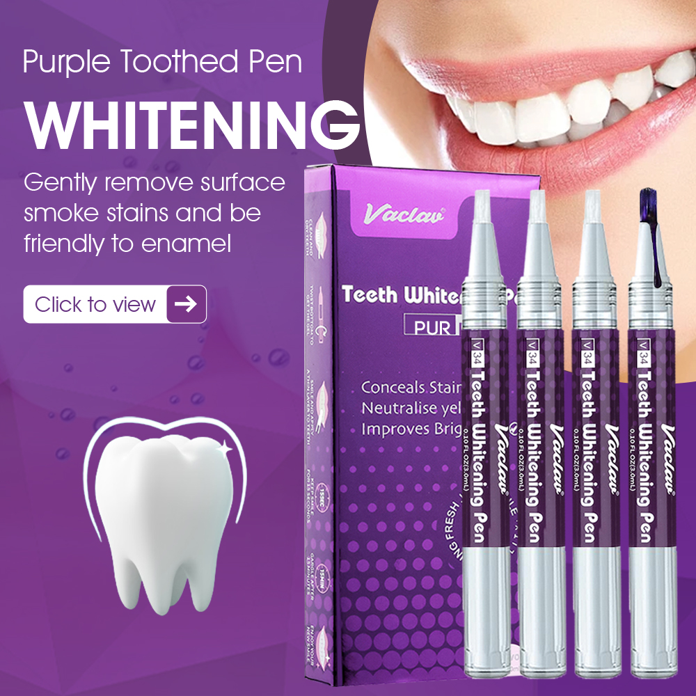 Vaclav V34 Purple teeth whiten - Teeth Whitening Pen review and price